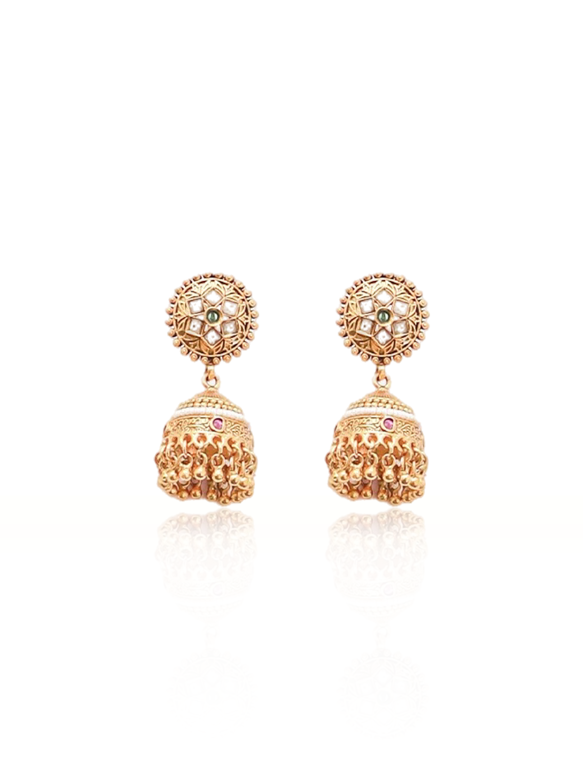 Itrani Vintage Glow Brass Necklace Set – Antique Gold Finish
