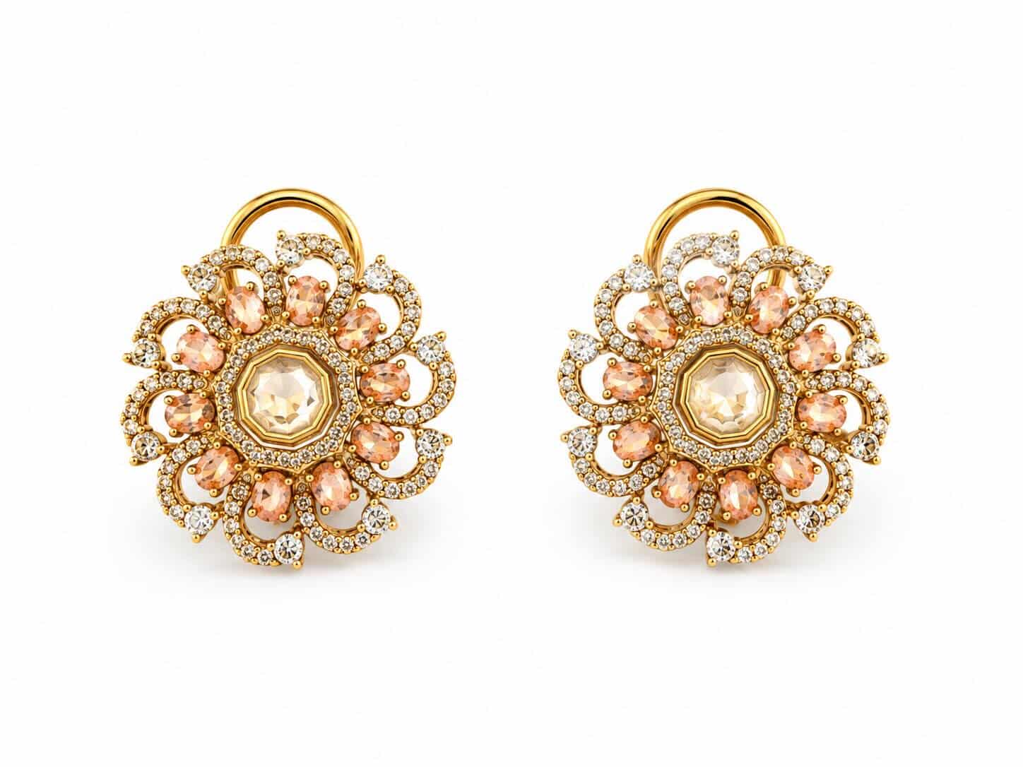 Itrani Elegant Swirl Crystal Stud Earrings for Women