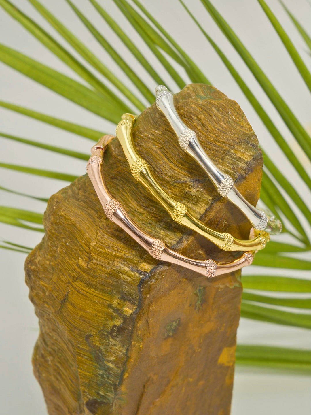 Itrani Bamboo Gleam Trio Bangle Set