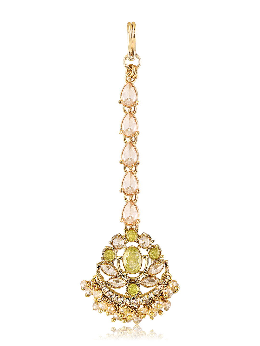 Itrani Mehendi Colour Stones Antique Necklace Set