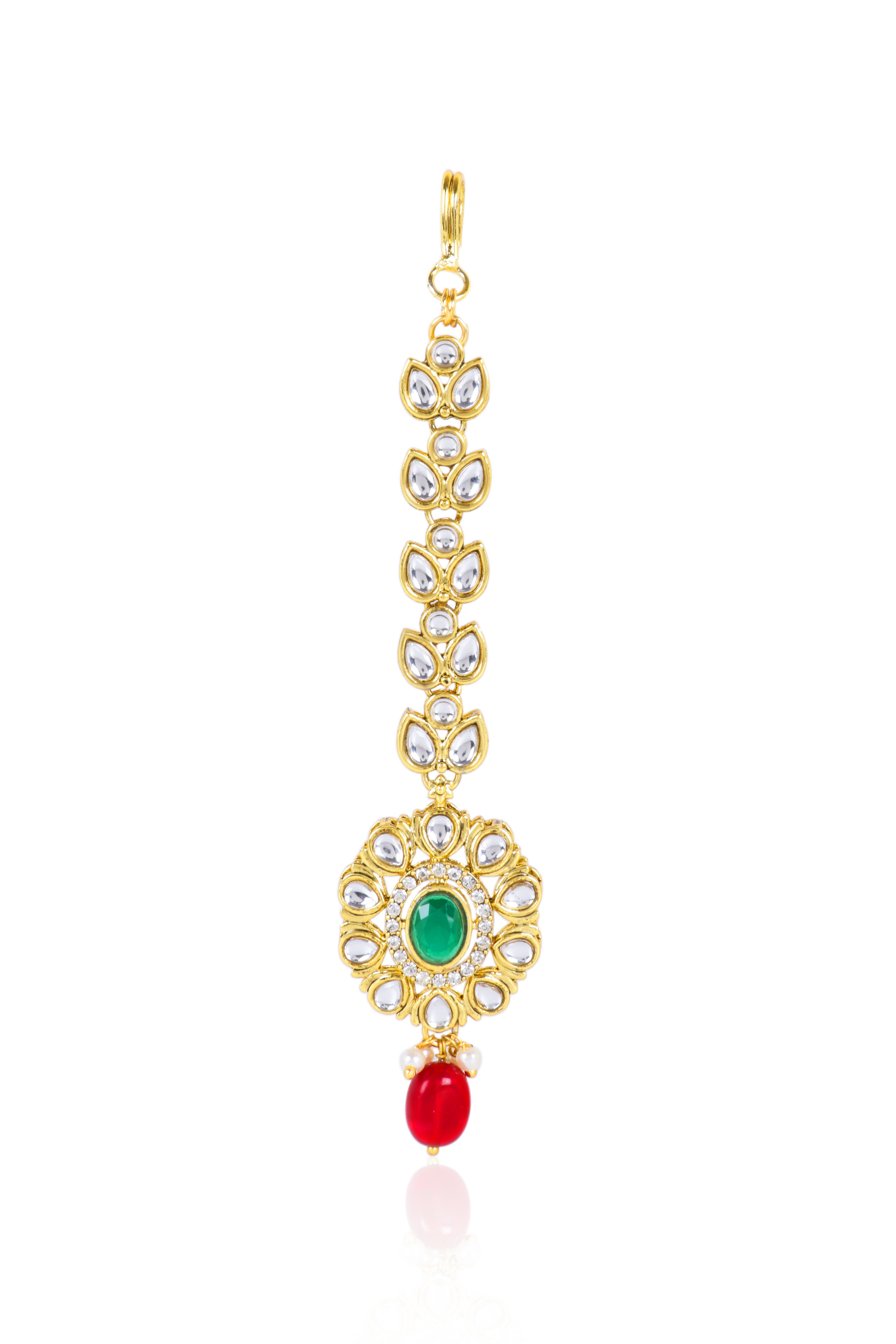 Itrani Regal Multicolor Kundan Choker Necklace Set – Brass with Anti-Tarnish Finish