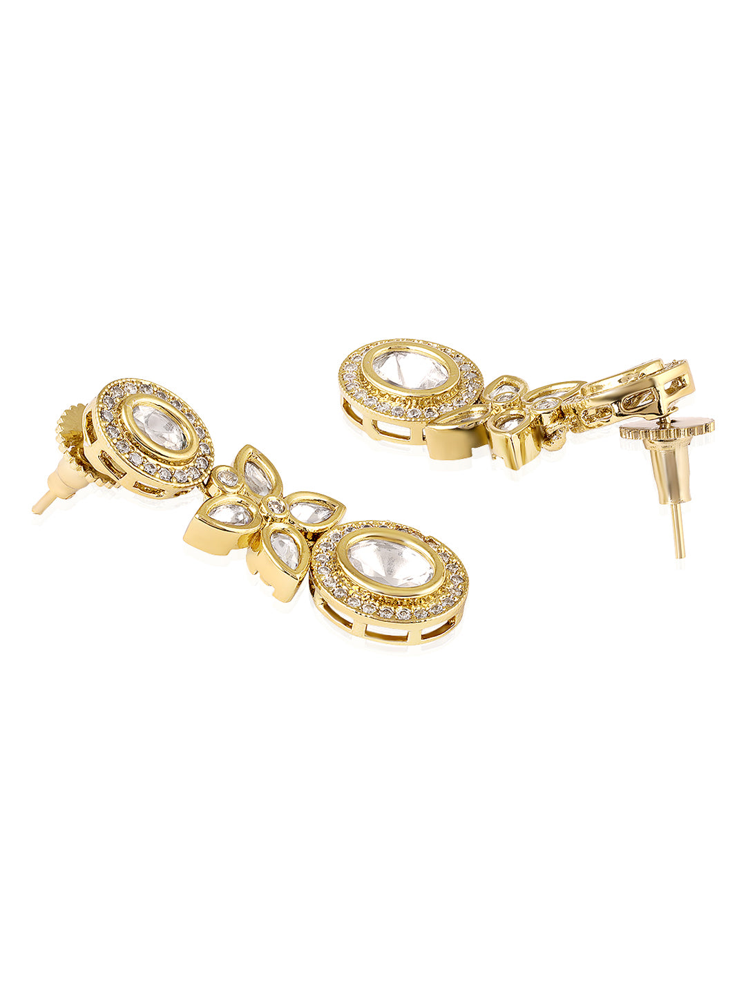 Itrani Eternal Flowerish Grace Polki and setting Stone Necklace Set