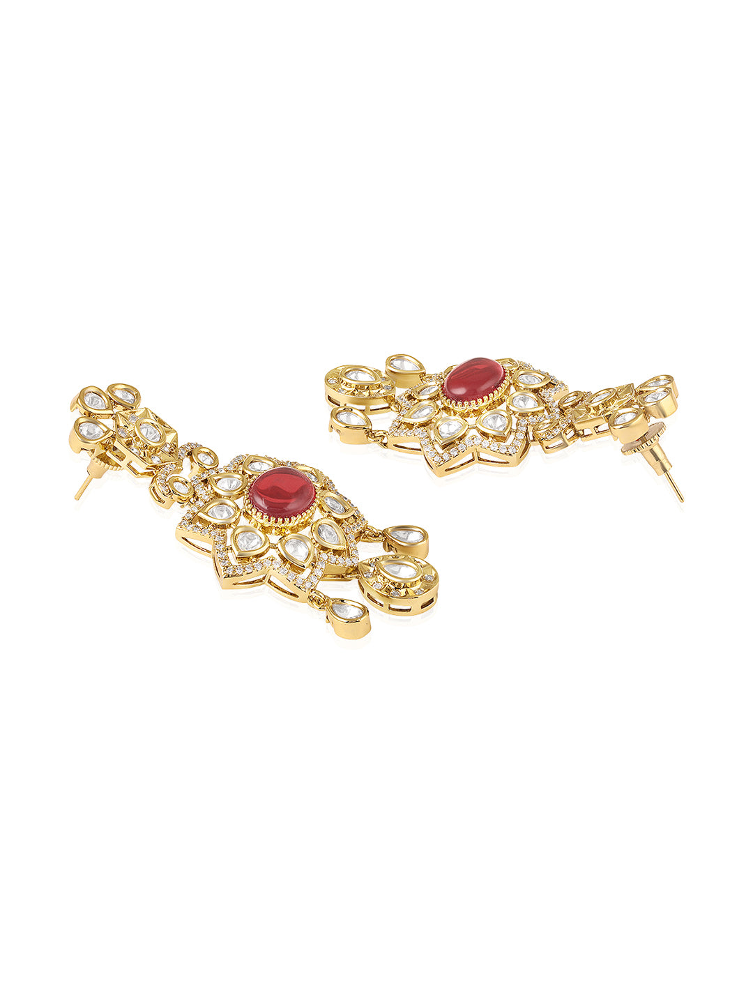 Itrani Luxe Oval Shaped Ruby With Polki Stones Choker Necklace Set