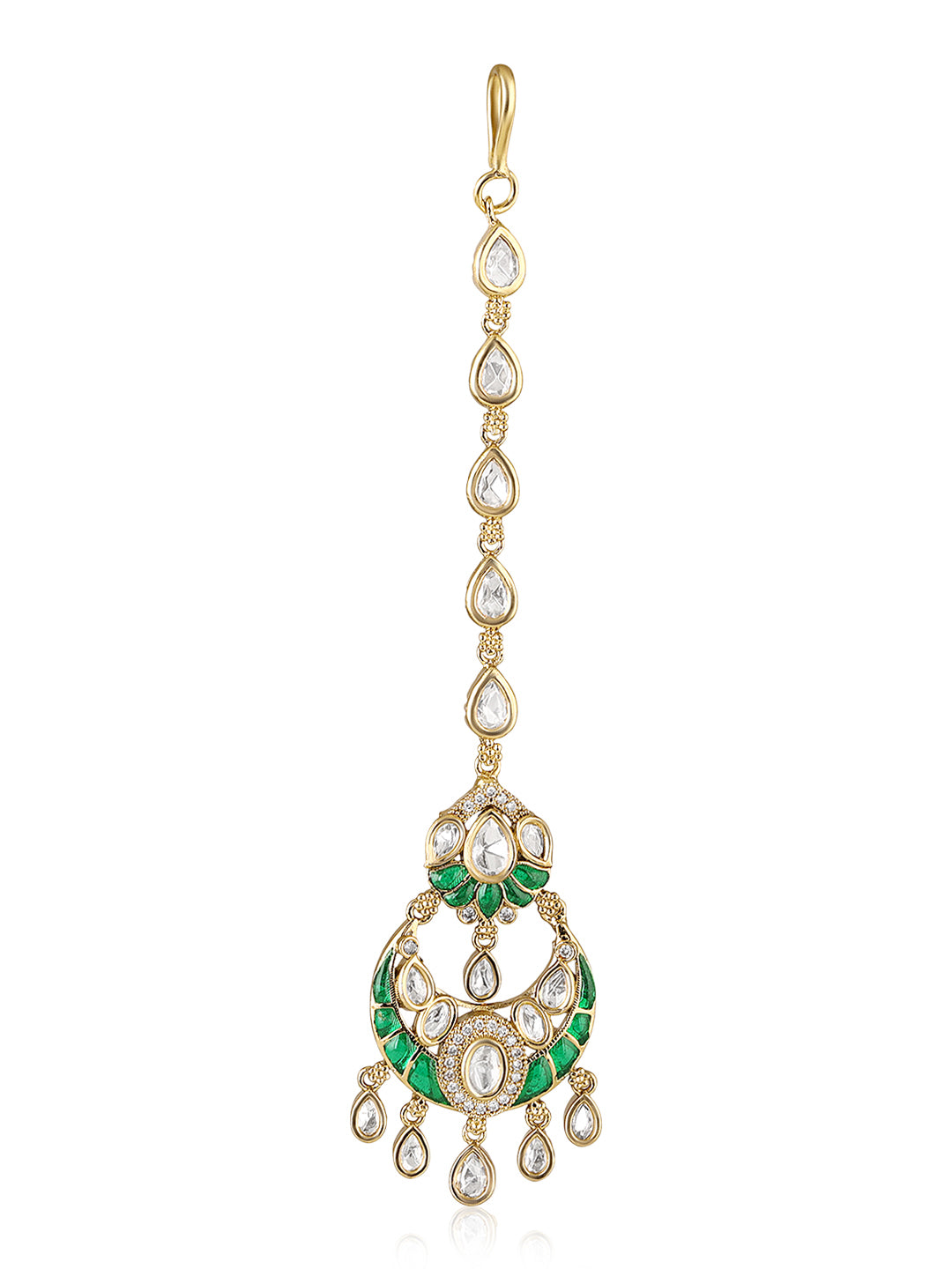 Itrani Emerald Meenakari Maharani Mini Bridal Choker Necklace Set