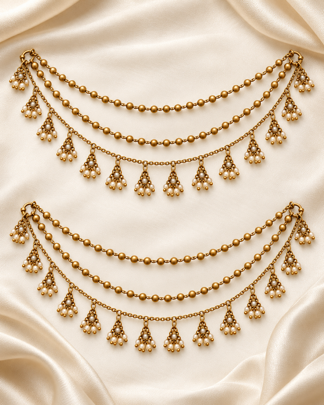 Itrani Kanak Pearl Tassel Ear Chains (Pair)