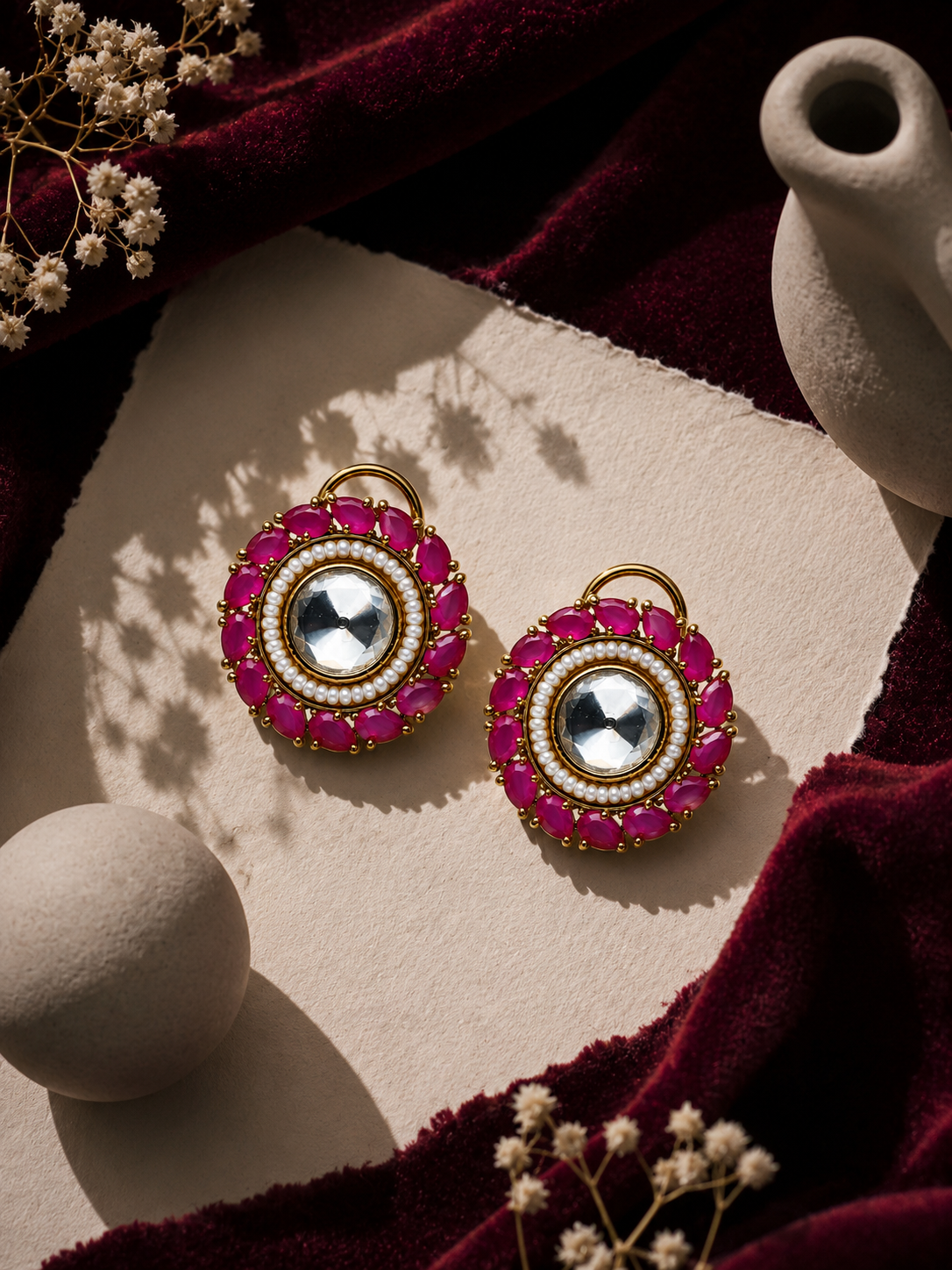 Itrani Gulnar Statment Earring-Anti Tarnish Cocktail Earring