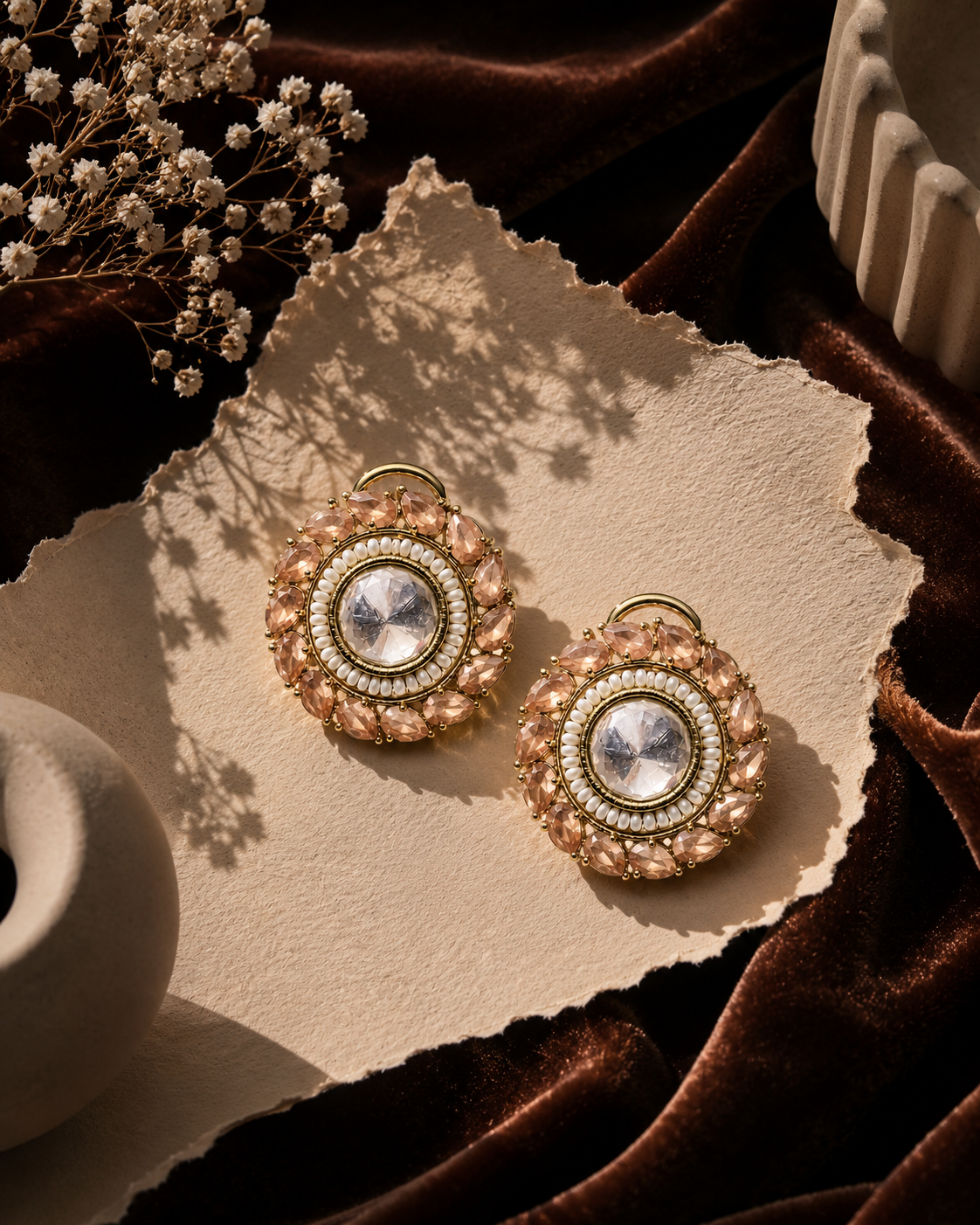 Itrani Gulnar Statment Earring-Anti Tarnish Cocktail Earring