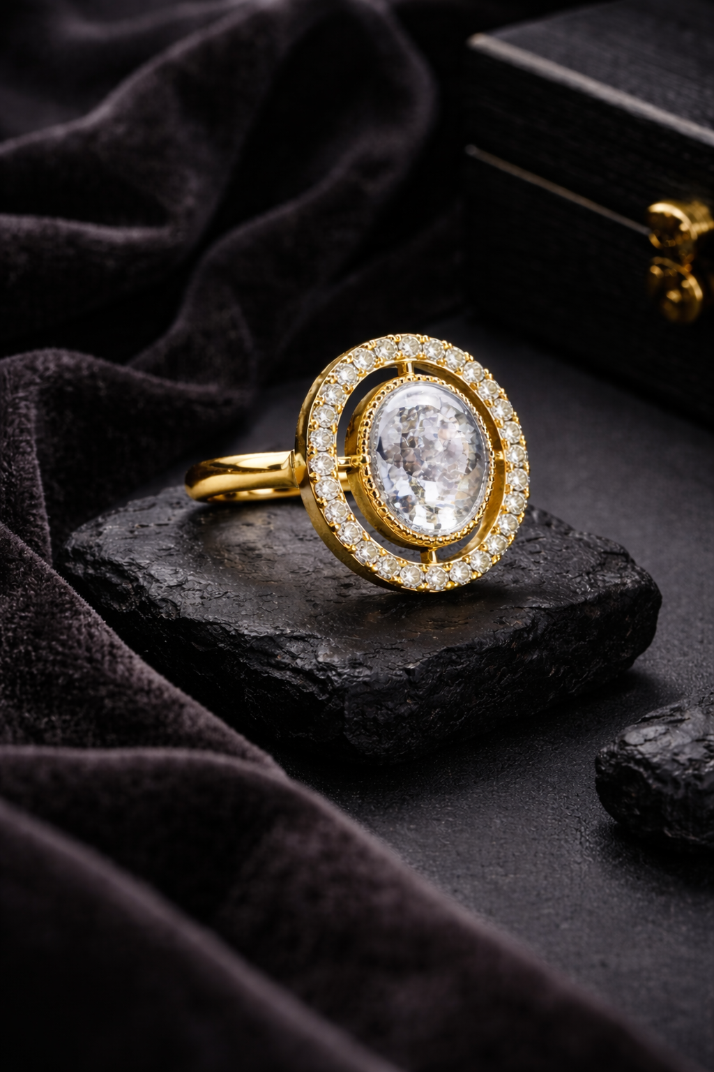 Itrani Elegant,Daily Wear Pastel Stone Statement Rings