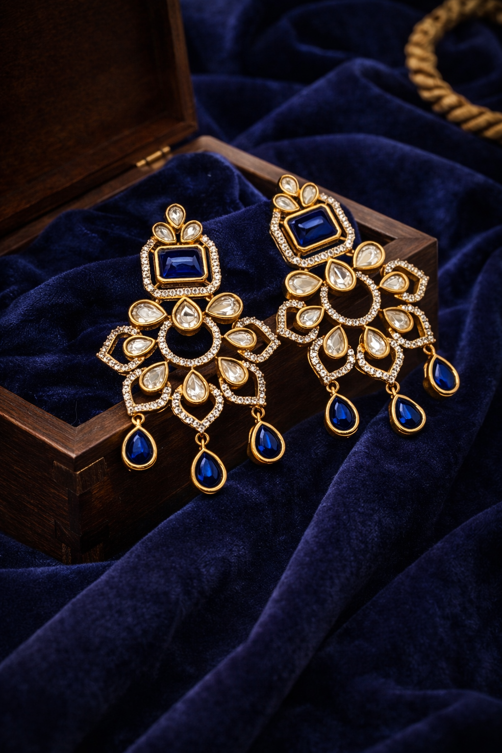 Itrani Nazaakat Polki Floral Danglers Earring