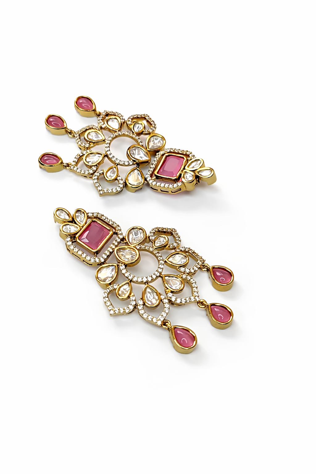 Itrani Nazaakat Polki Floral Danglers Earring