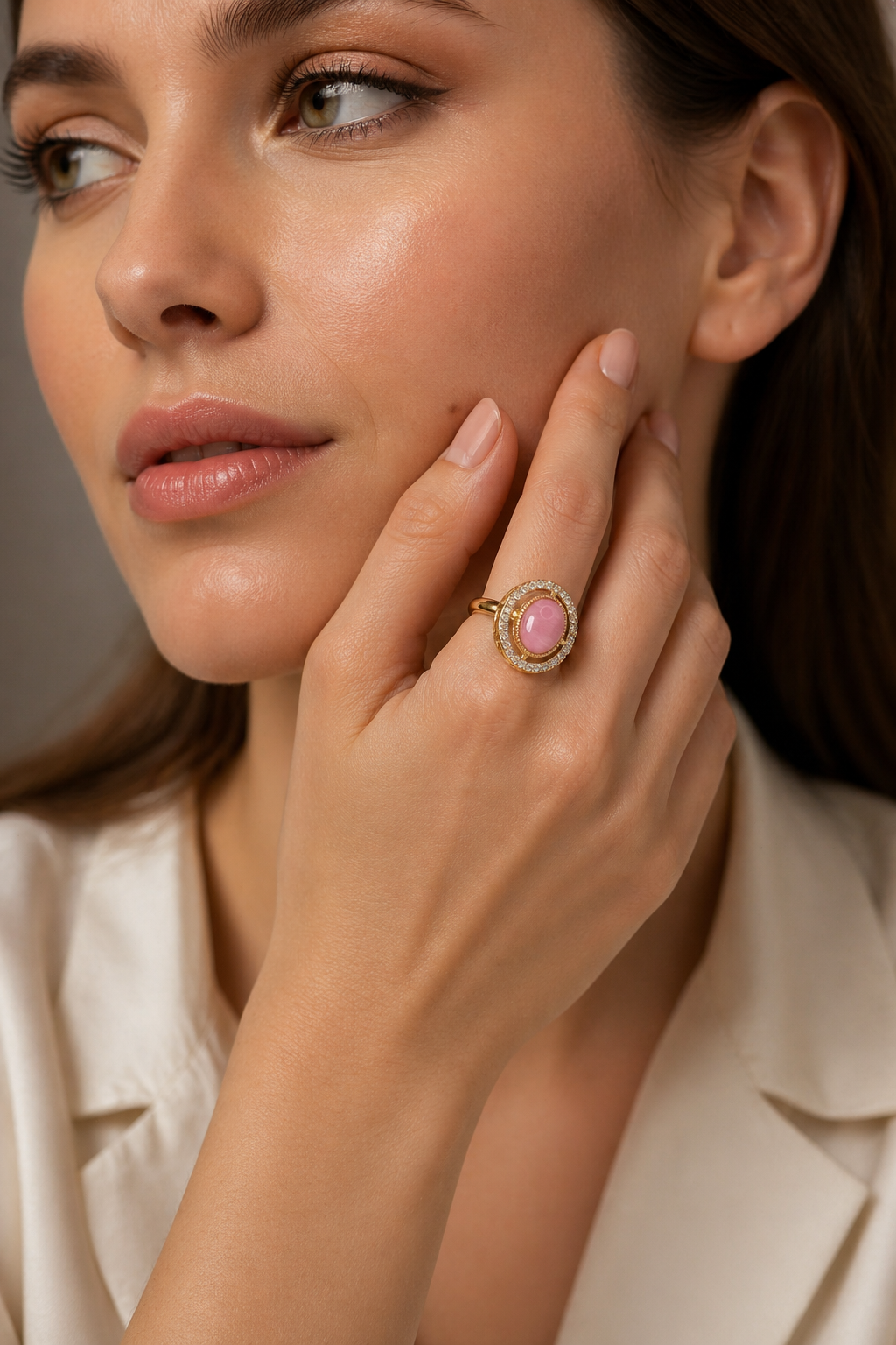 Itrani Elegant,Daily Wear Pastel Stone Statement Rings
