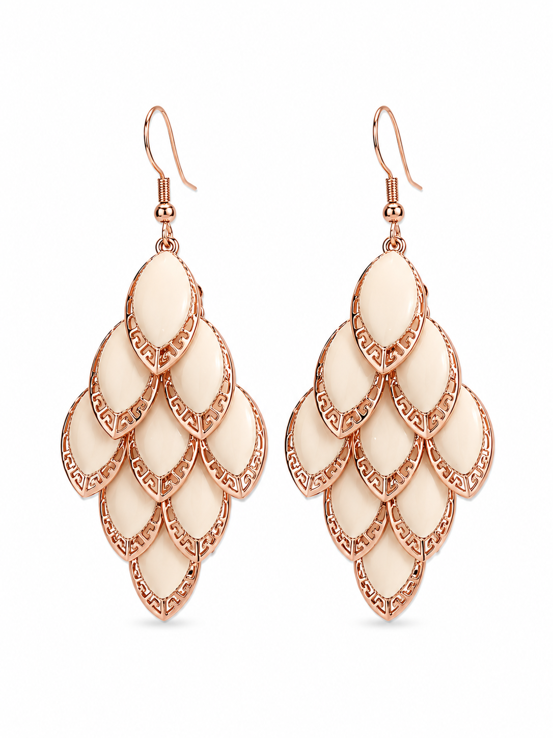 Itrani Ivory Bloom Filigree Drop Earrings