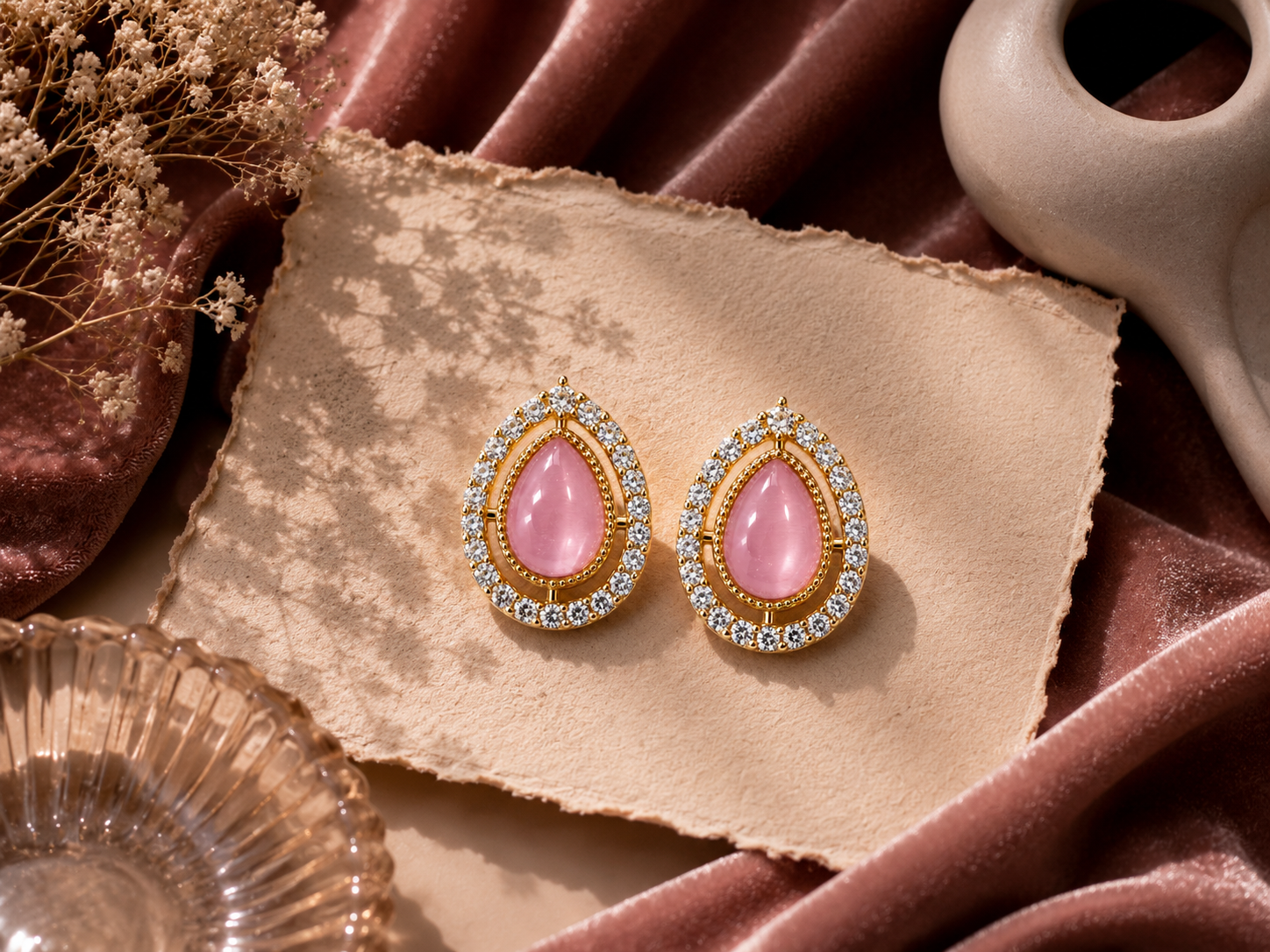Itrani Grace Teardrop Crystal Studs