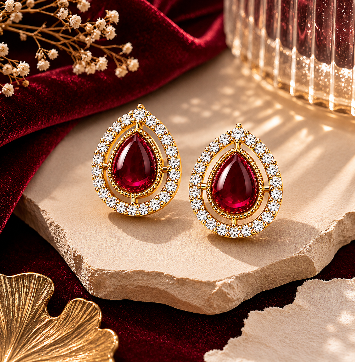 Itrani Grace Teardrop Crystal Studs