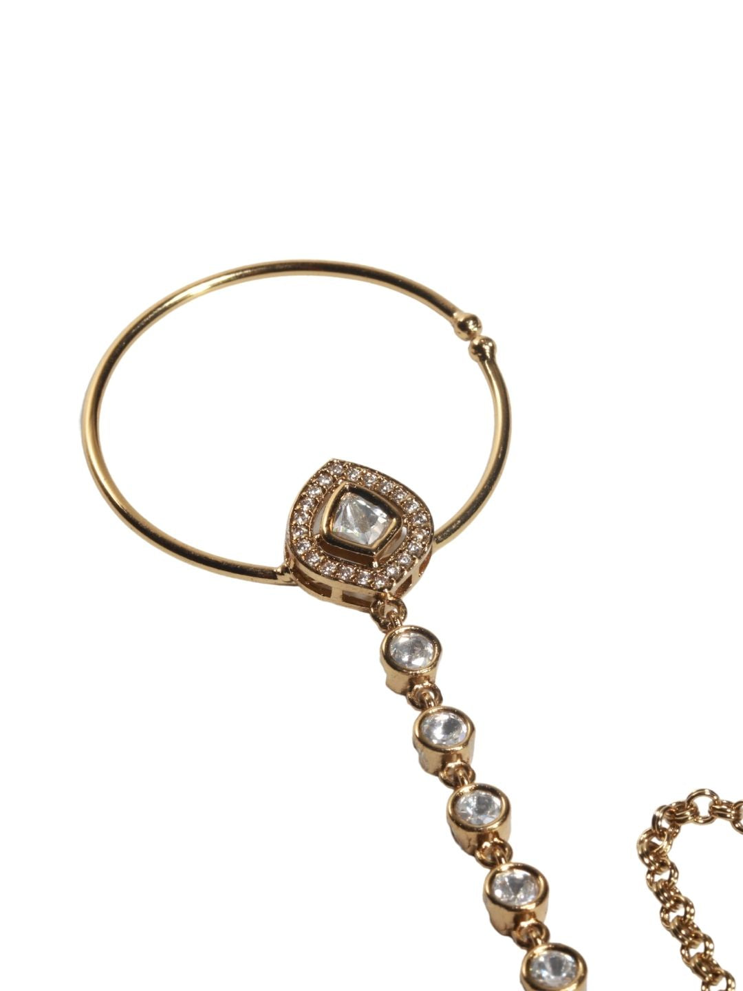 Polki Chain Nathni with Classic Hoop