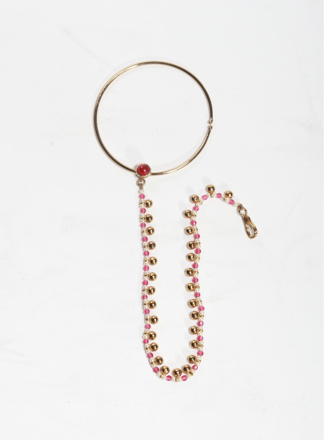 Ruby Chaton Nathni with Pearl Chain