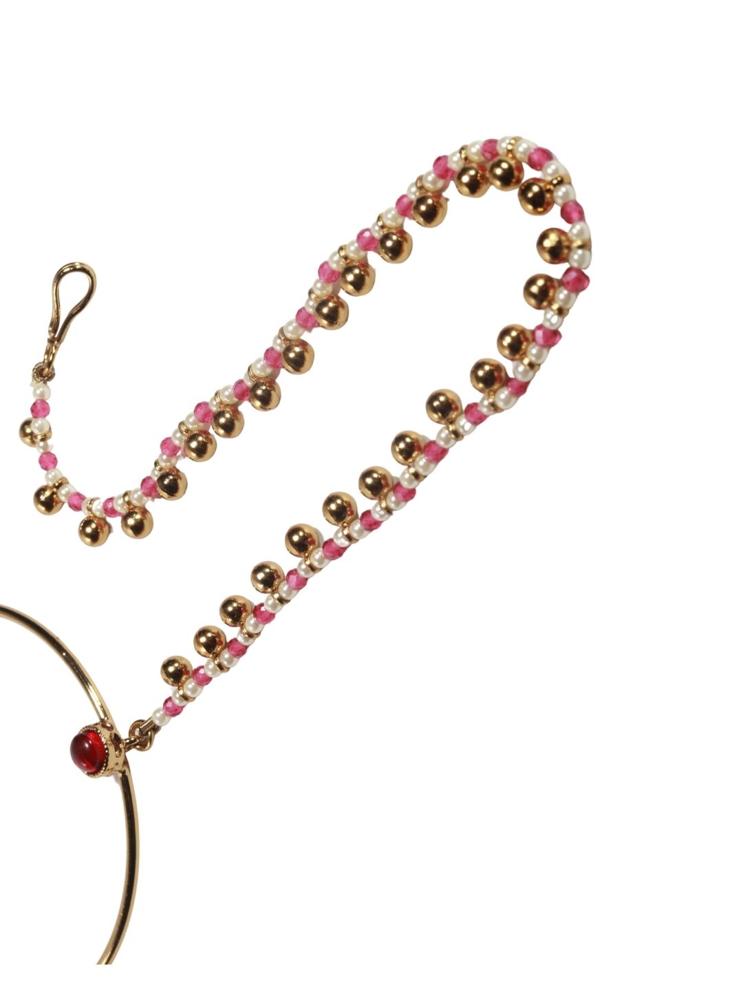 Ruby Chaton Nathni with Pearl Chain