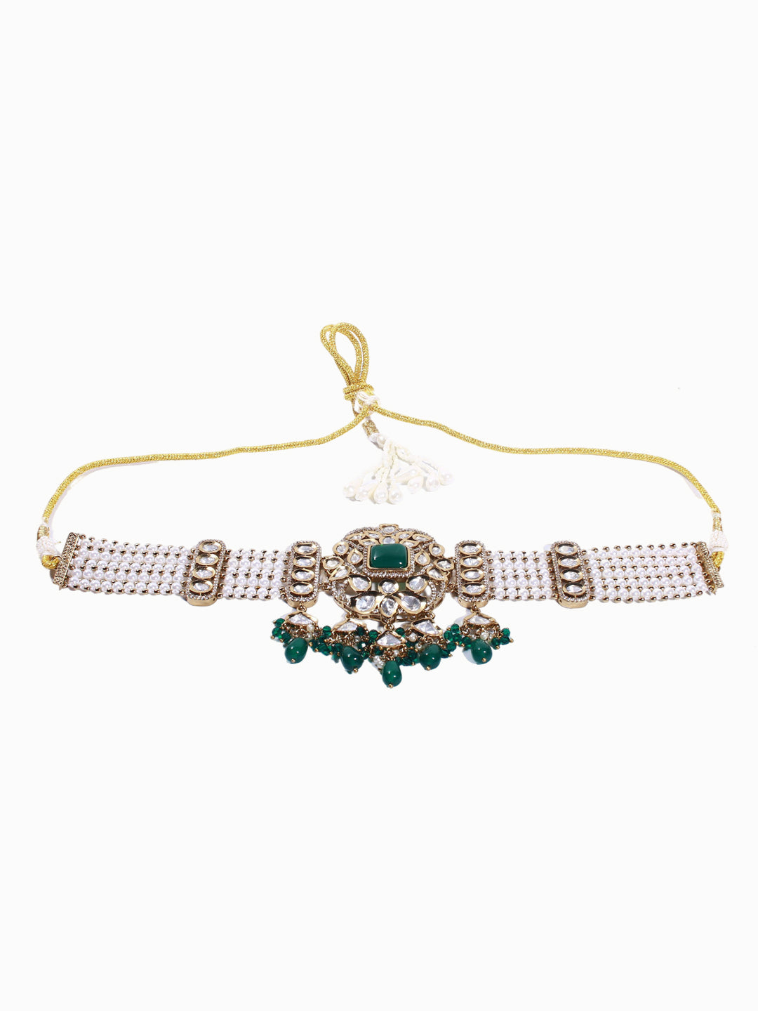 Antique Mehendi Finish Polki & Patwa Style Choker