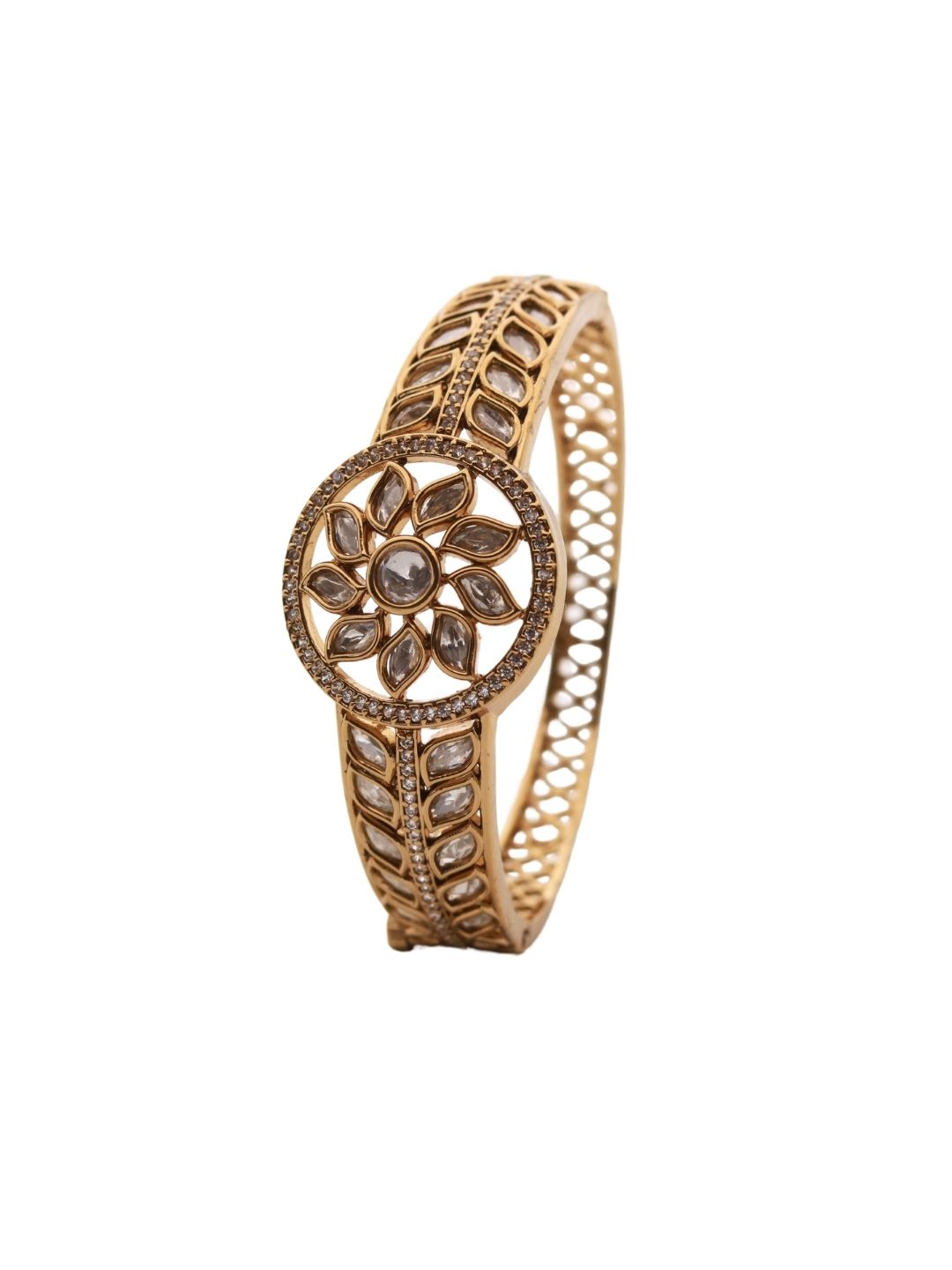 Itrani Floral Majesty Polki Kada Jewelry Set