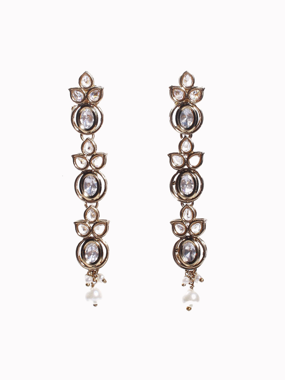 Royal Polki Pearl Drop Necklace Set