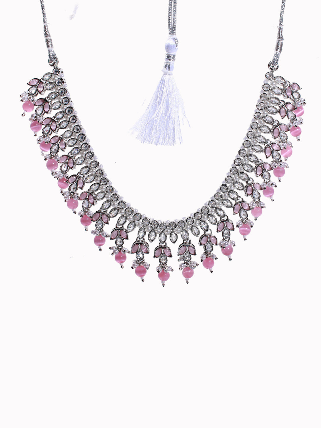 Blush Pink Royal Kundan Necklace Set