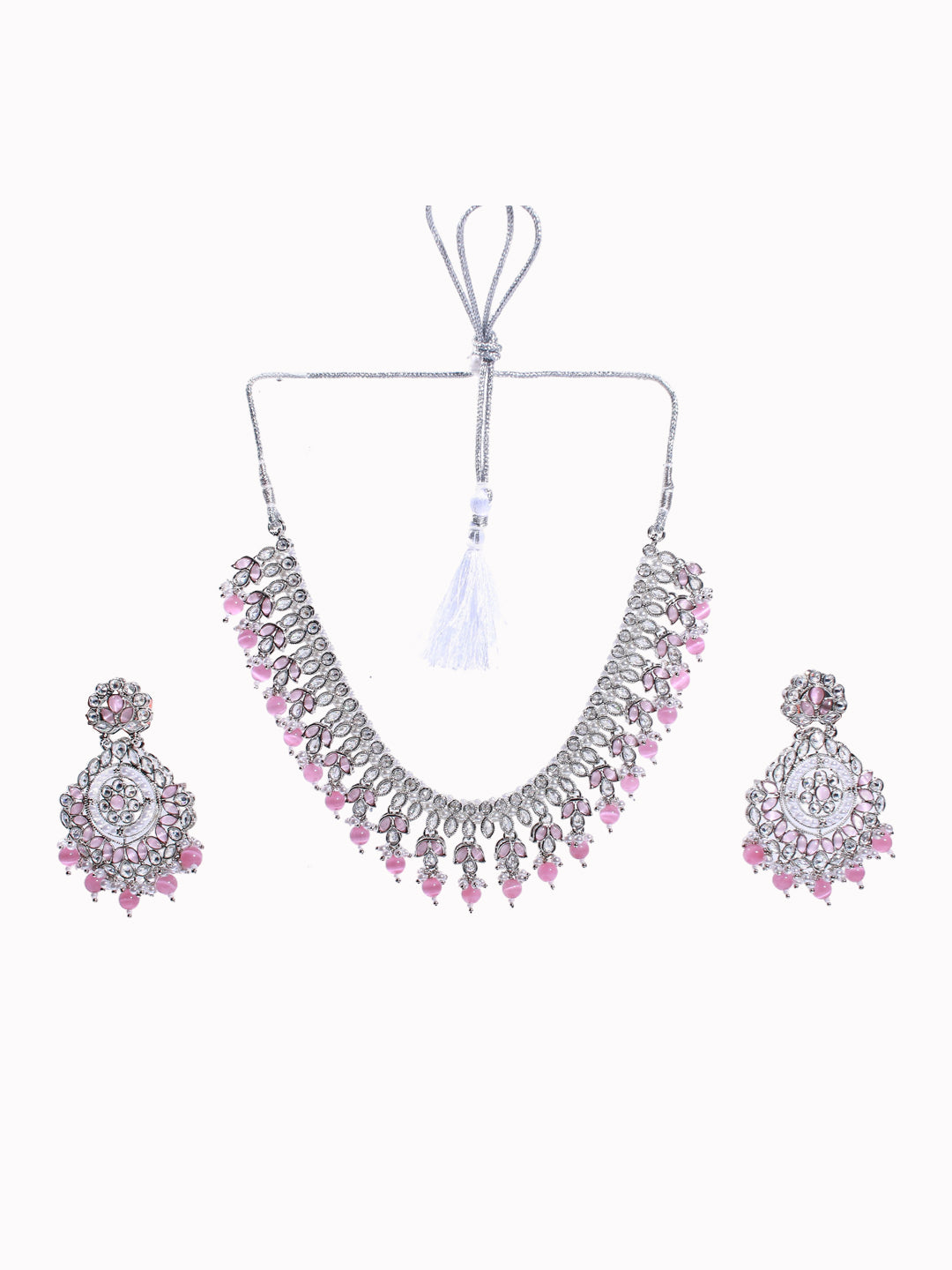 Blush Pink Royal Kundan Necklace Set