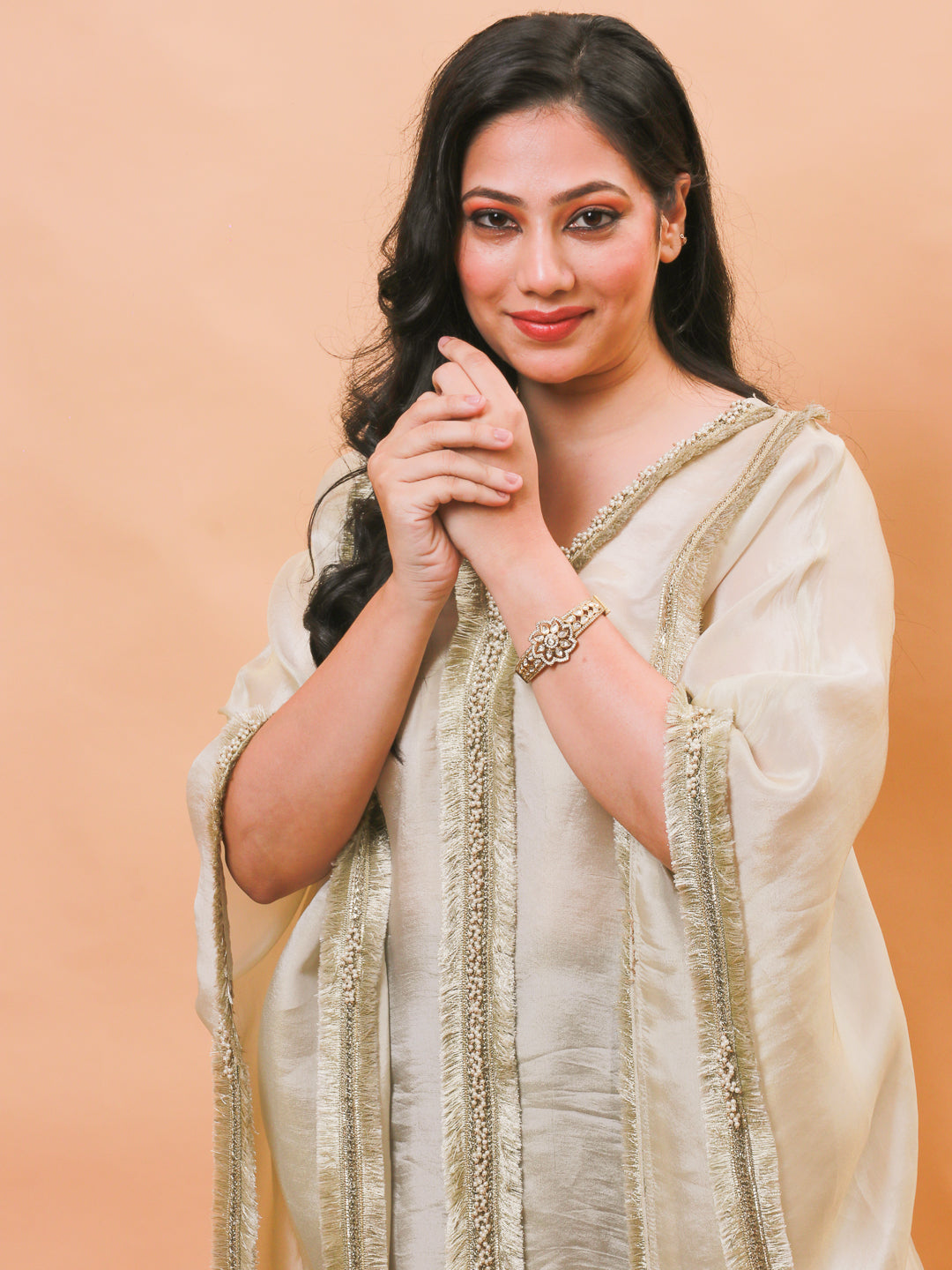 Itrani Lotus Glow Polki Kada Jewelry Set