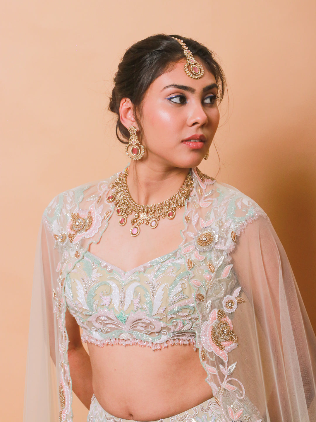 Royal Heritage Pink Kundan Necklace Set Clearance