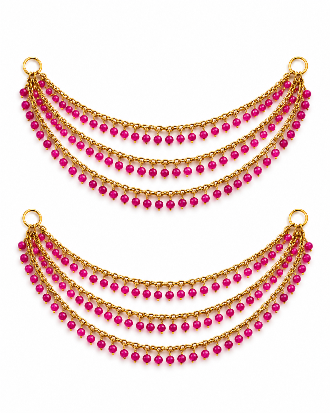 Itrani Leher Three-Layer Ear Chain
