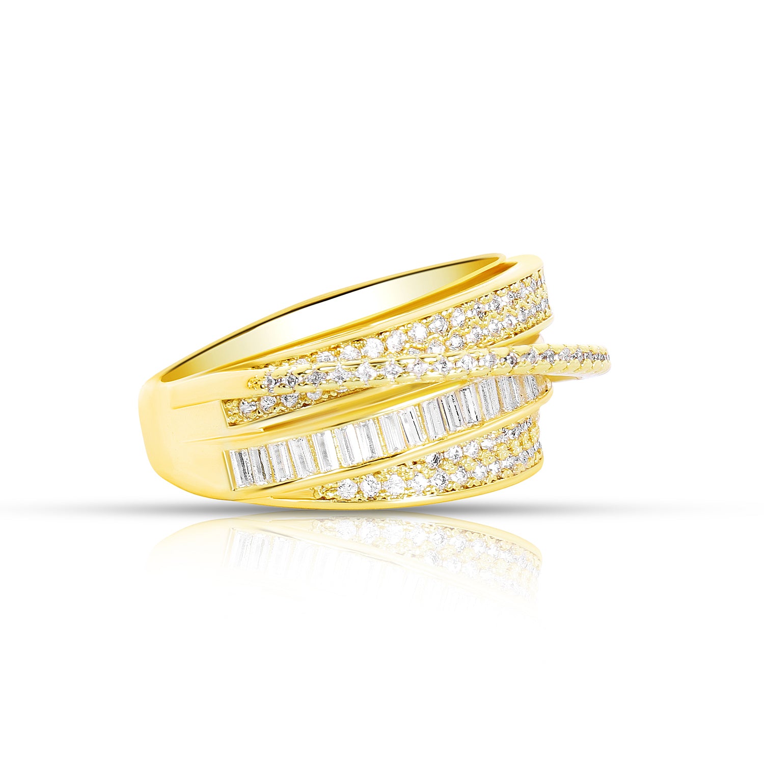 Itrani Radiant Gold Luxe Diamond Finish Ring