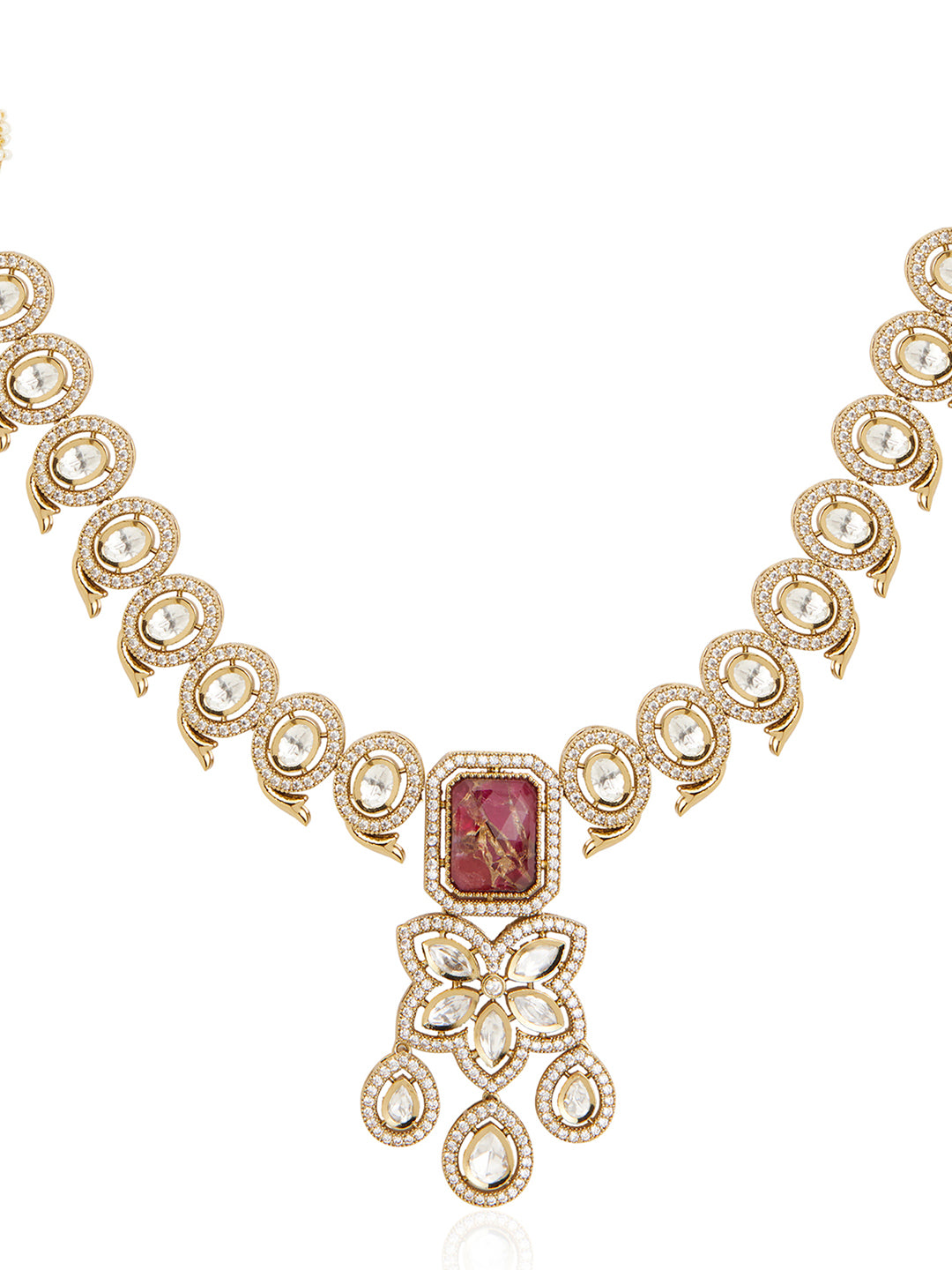 Itrani Star Necklace Set with Ruby Accent