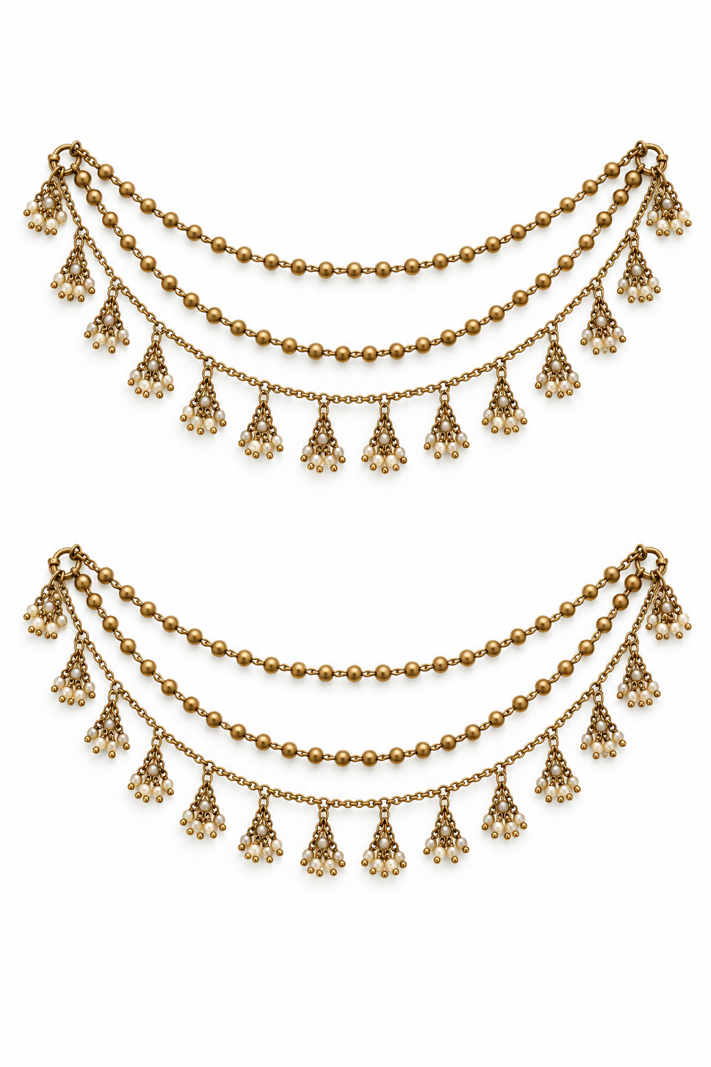 Itrani Kanak Pearl Tassel Ear Chains (Pair)