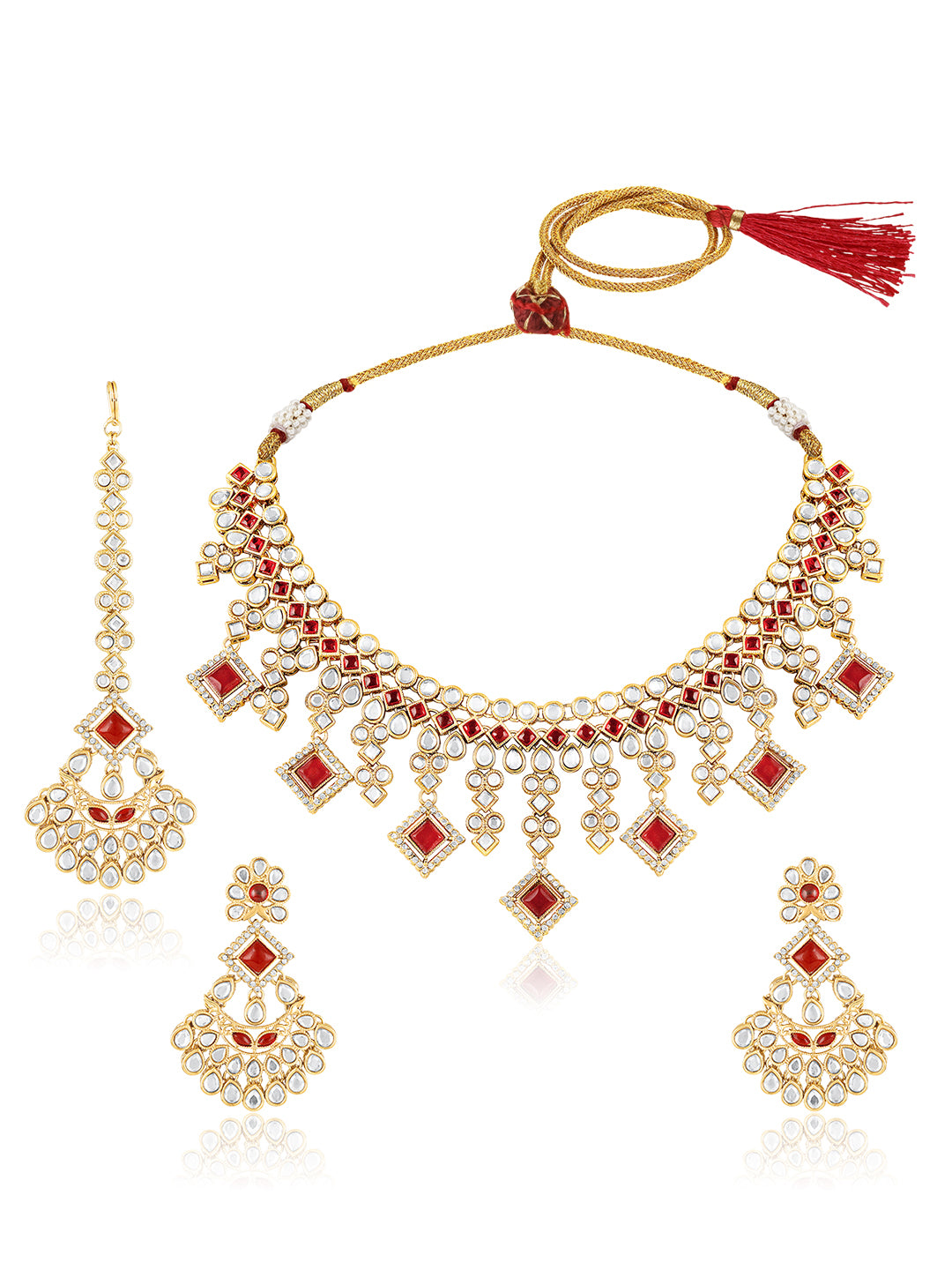Itrani Ruby Radiance Reverse AD Stone Bridal Set