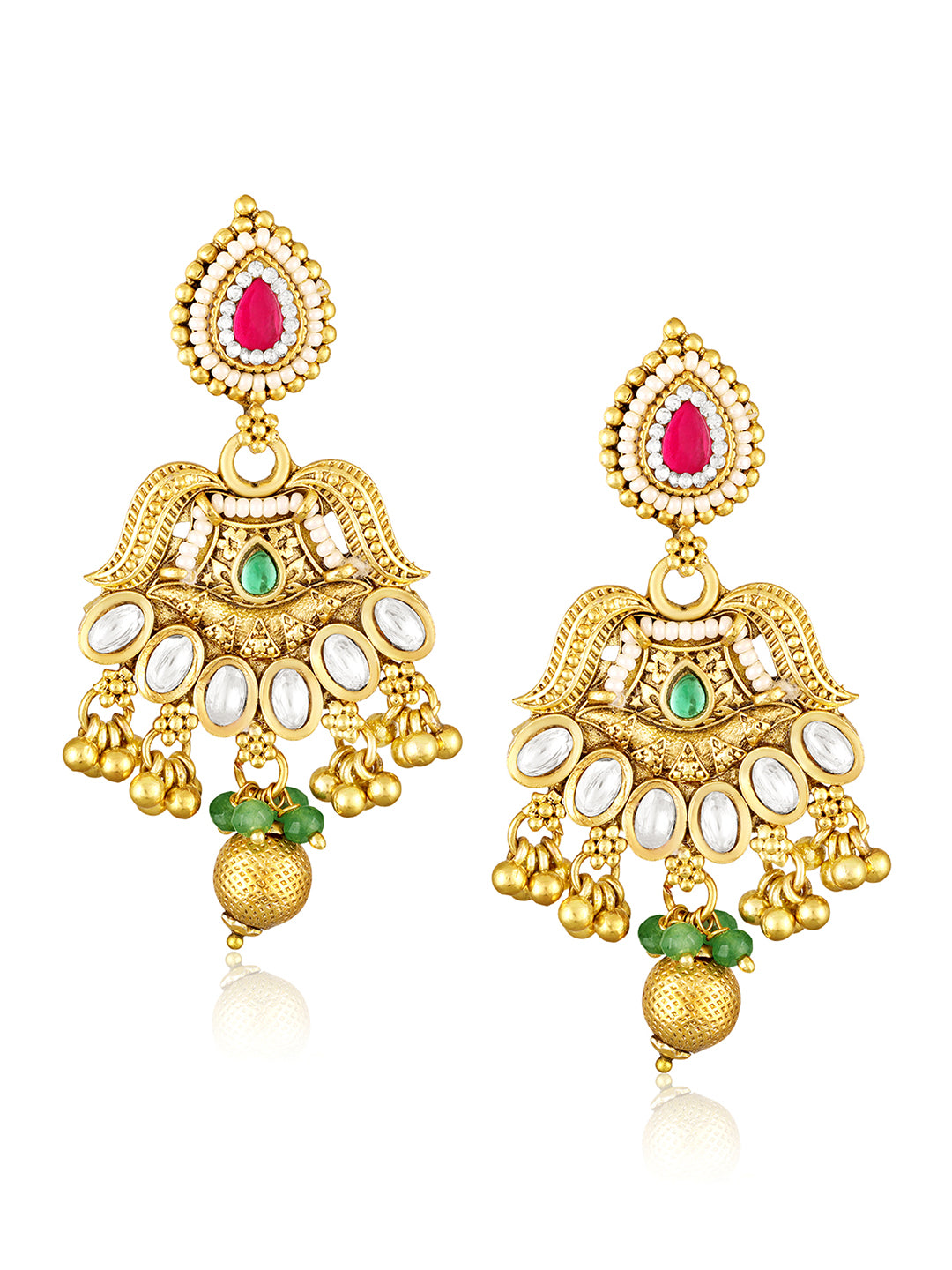 Itrani Royal Gold Heritage Temple style Long Necklace Set