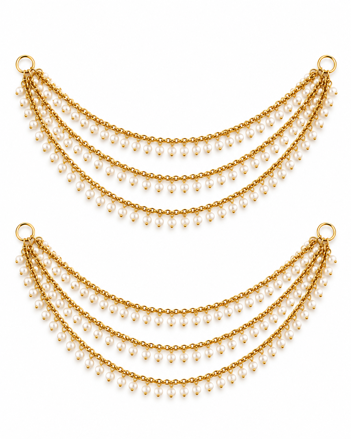 Itrani Leher Three-Layer Ear Chain
