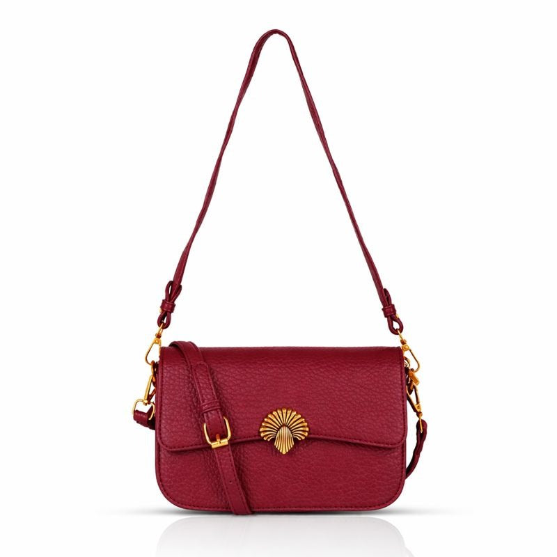 Itrani Marron Bloom Textured Shoulder Bag