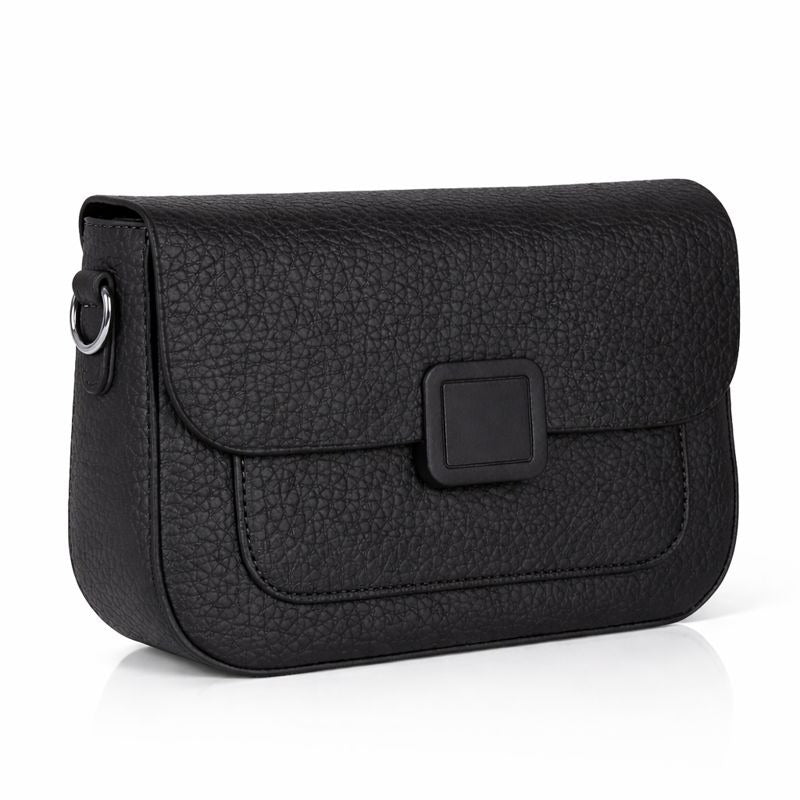 Itrani Urban Chic Rose Black Crossbody Bag