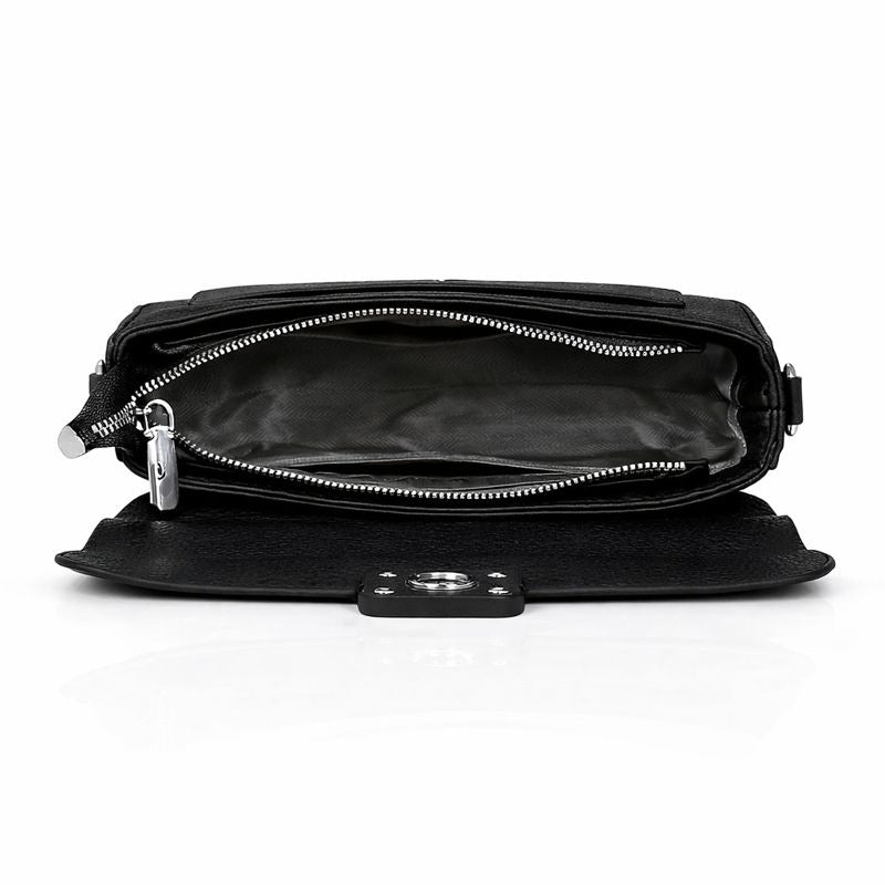 Itrani Urban Chic Rose Black Crossbody Bag