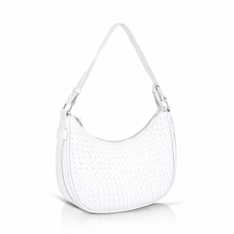 Itrani White Woven Chic Sling Bag