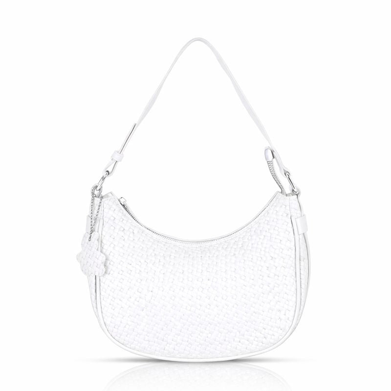 Itrani White Woven Chic Sling Bag