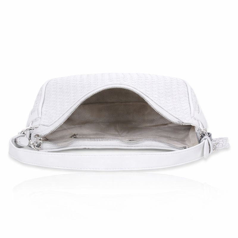 Itrani White Woven Chic Sling Bag