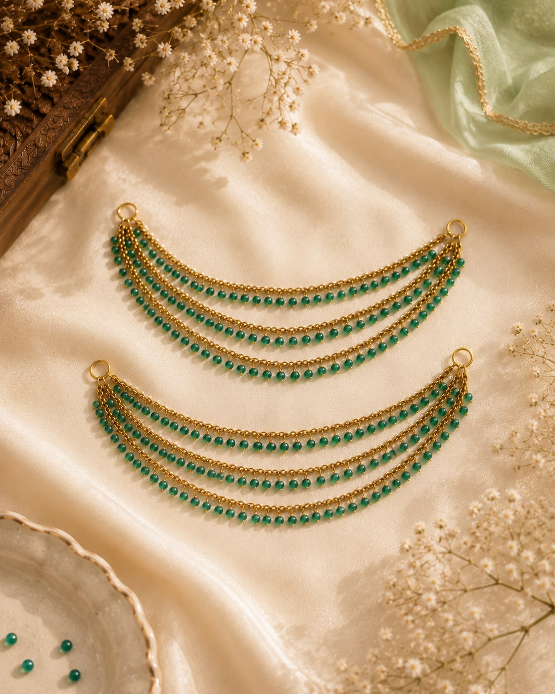 Itrani Leher Three-Layer Ear Chain