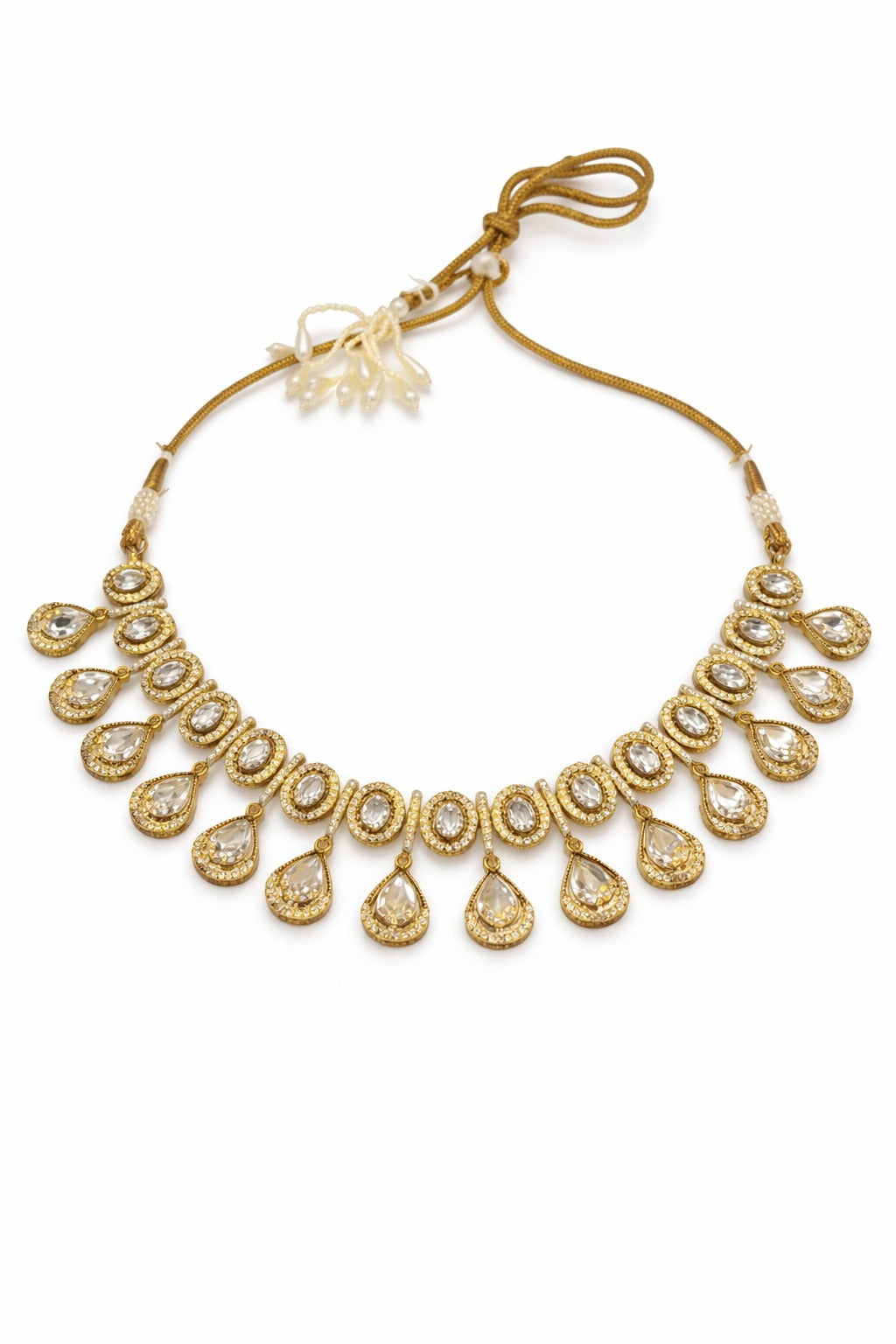 Itrani Elegant Moissanite Stone Leaf Drop Necklace Set
