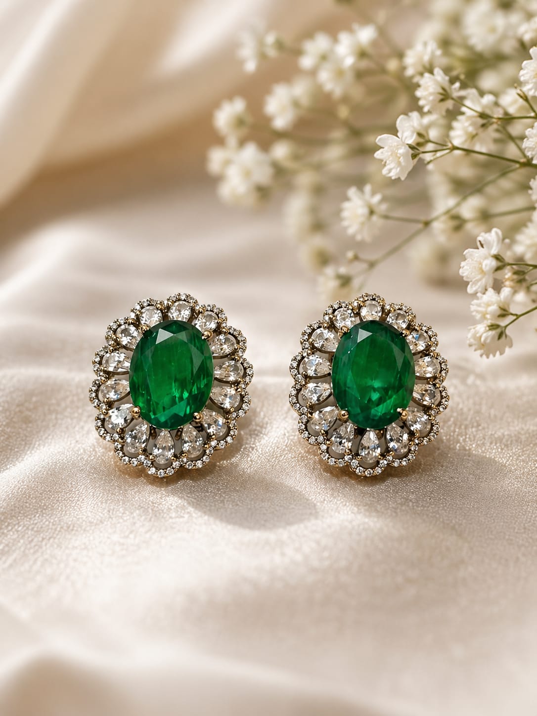 Itrani Azure Bloom Multi Colour Centre Piece Stud Earrings