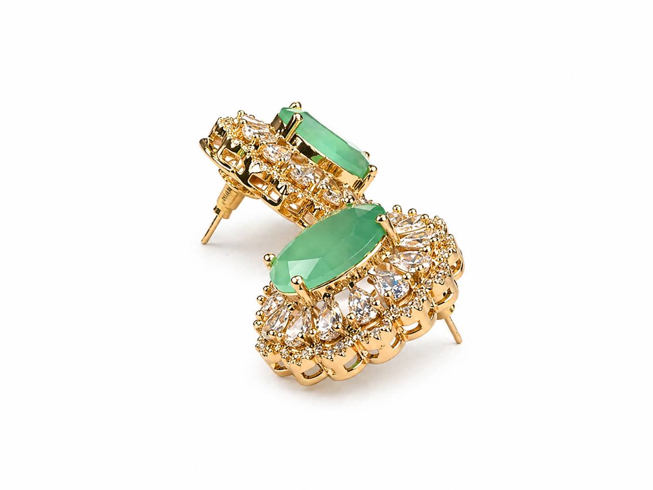 Itrani Azure Bloom Multi Colour Centre Piece Stud Earrings