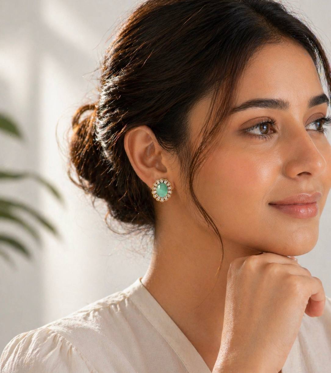 Itrani Azure Bloom Multi Colour Centre Piece Stud Earrings