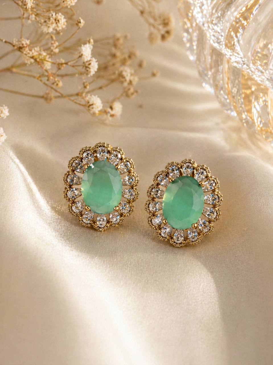 Itrani Azure Bloom Multi Colour Centre Piece Stud Earrings