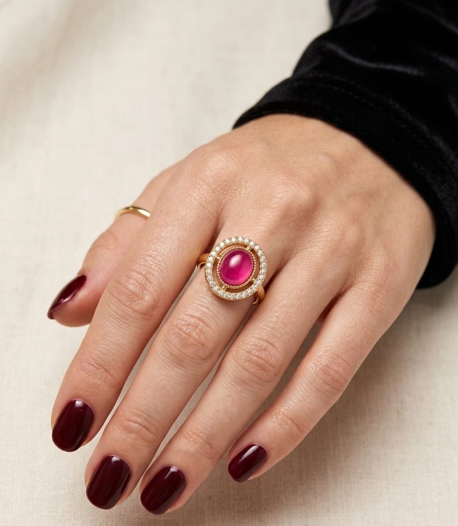 Itrani Elegant,Daily Wear Pastel Stone Statement Rings