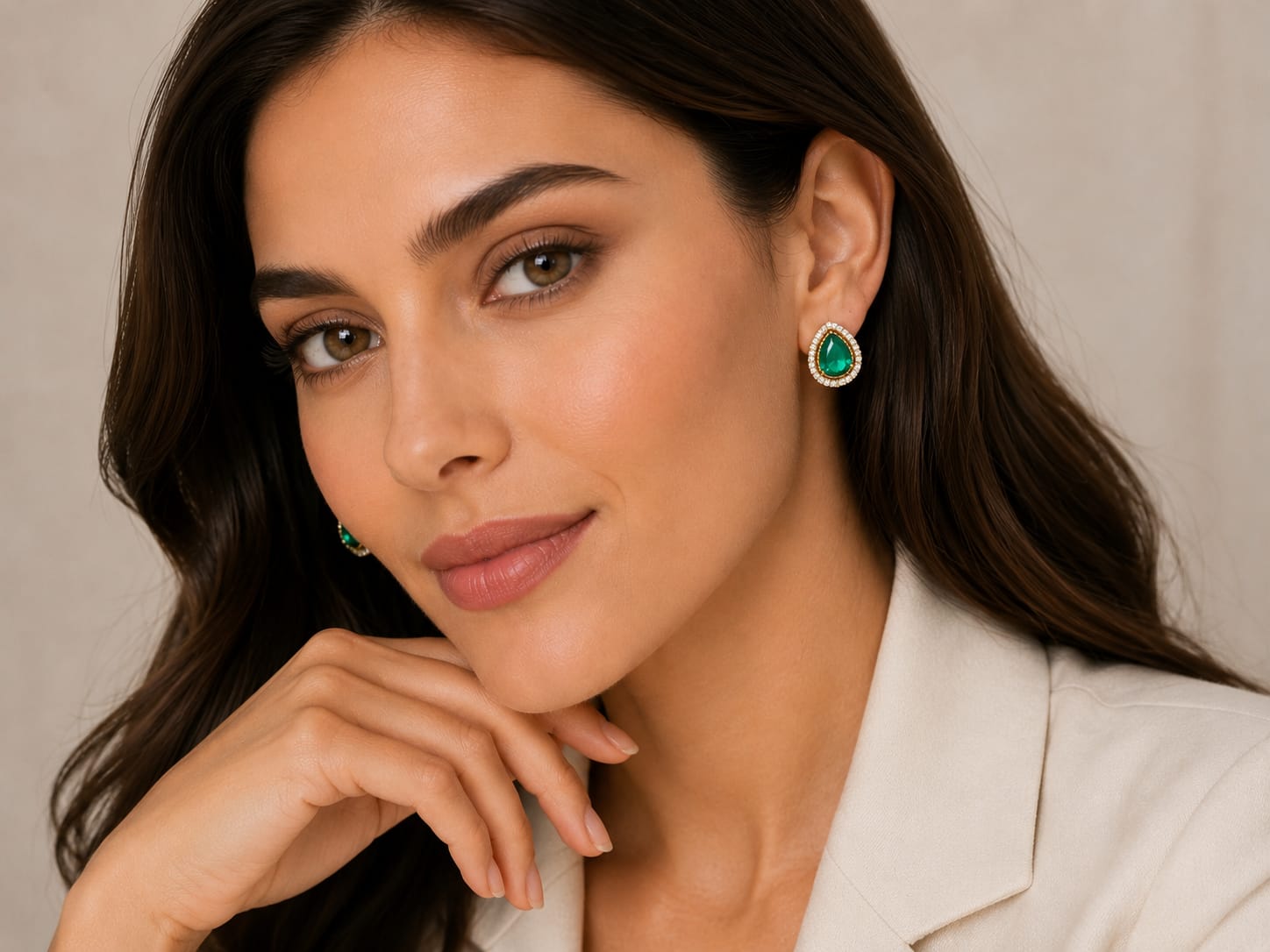 Itrani Grace Teardrop Crystal Studs