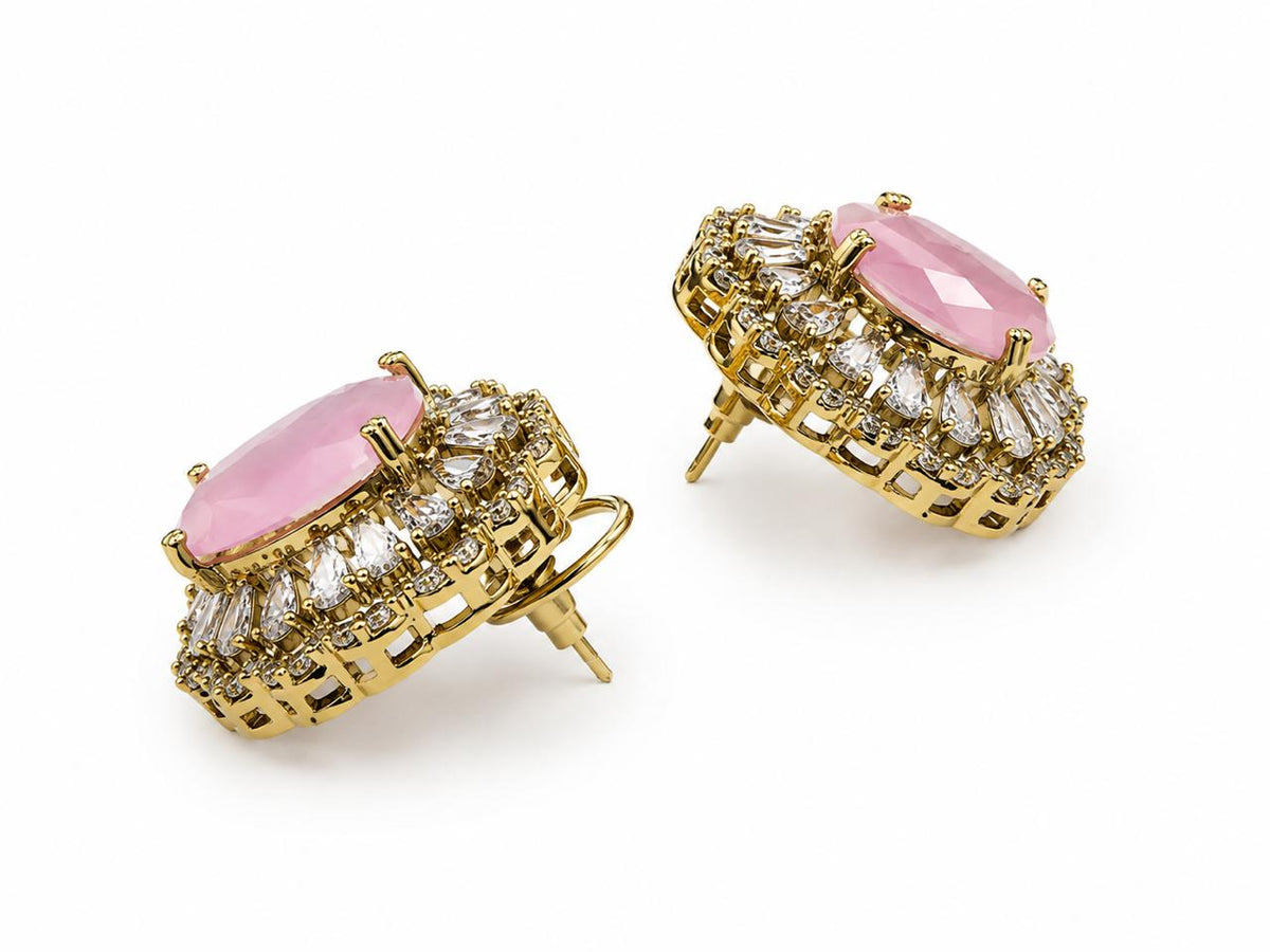 Itrani Azure Bloom Multi Colour Centre Piece Stud Earrings